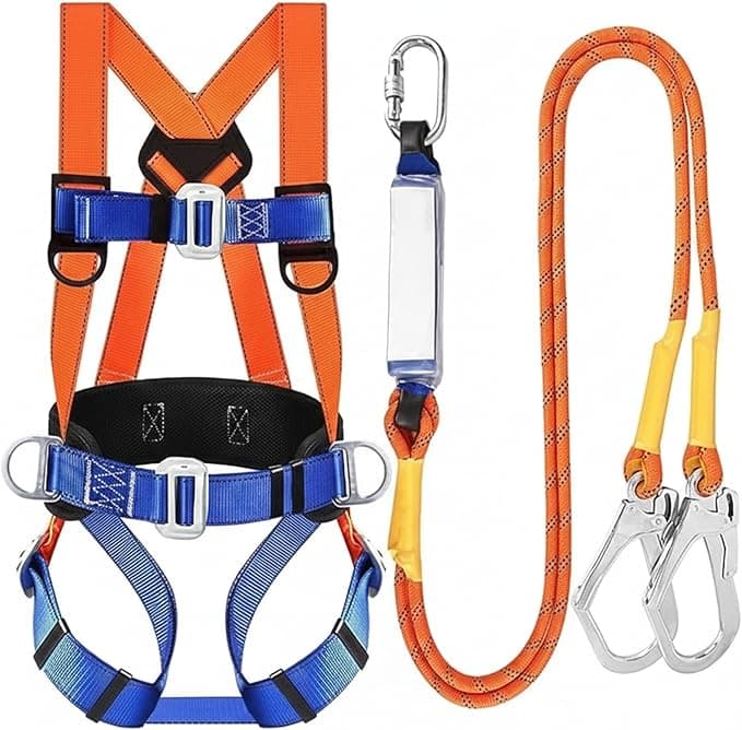 Kit de harnais de sécurité antichute avec longe antichoc